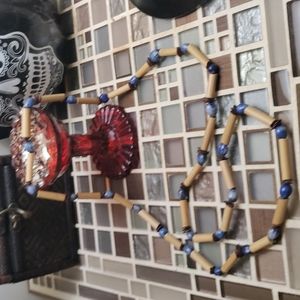 Artisan Kauai Bamboo & Sodalite Hawaiian necklace